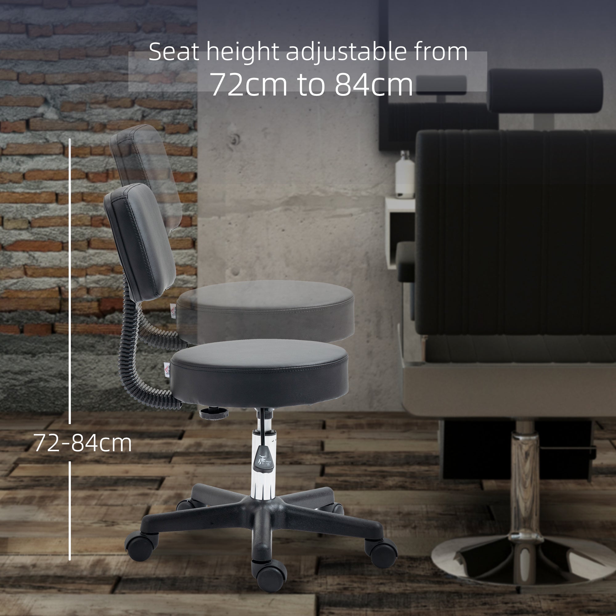 Swivel Salon Chair - Black HOMCOM