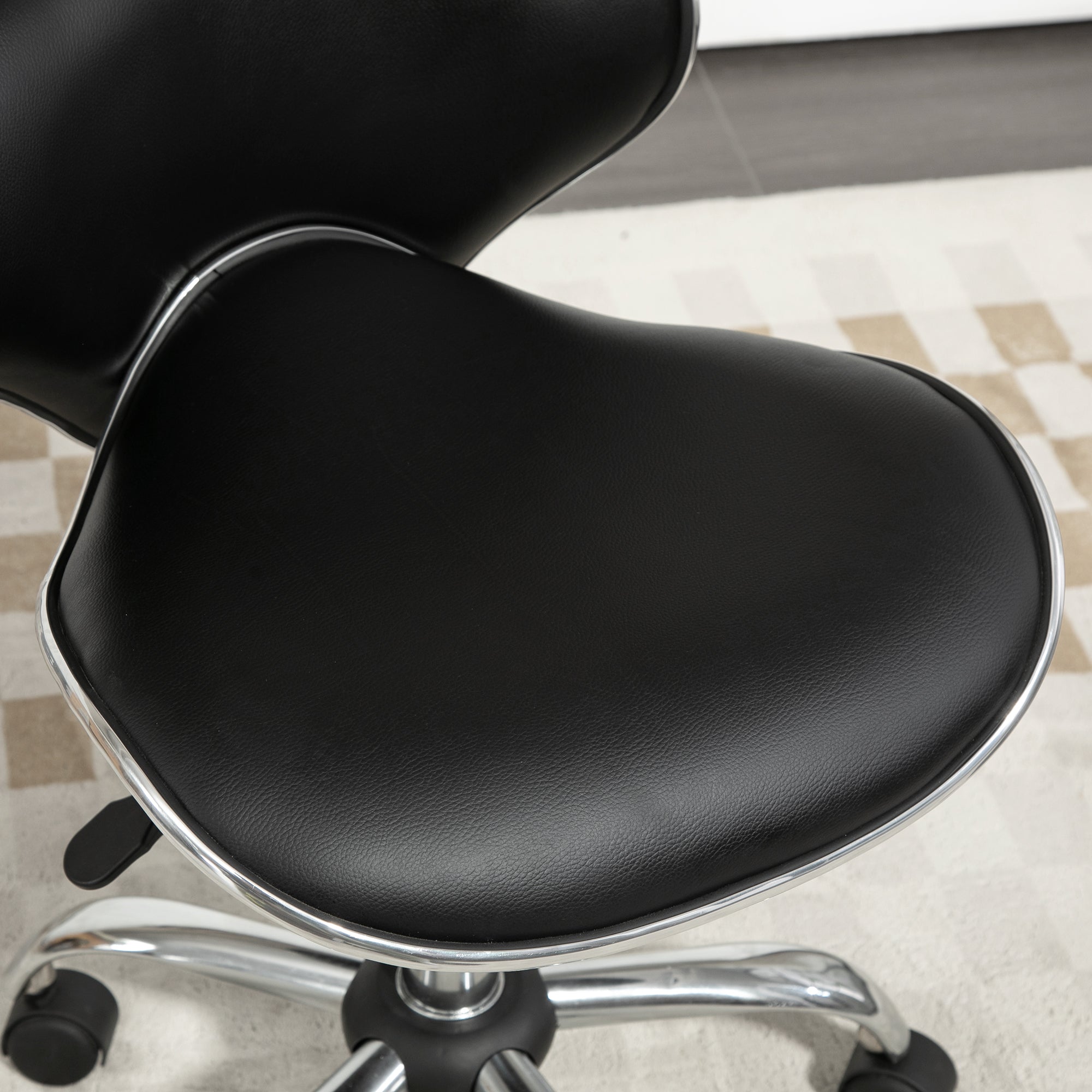 Rolling Swivel Beauty Salon Chair - Black HOMCOM