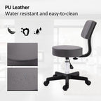 Beautician's Swivel Salon Chair - Grey HOMCOM