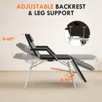 Portable Massage Table or Beauty Chair - Black HOMCOM