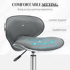 Rolling Swivel Beauty Salon Chair - Grey HOMCOM