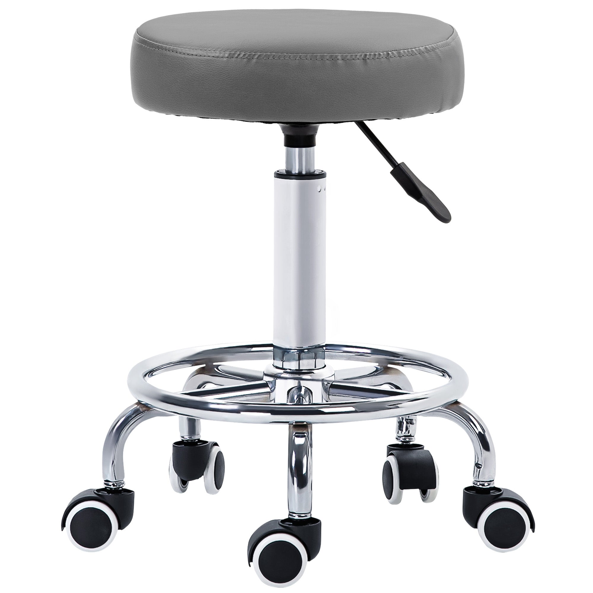 Rolling Stool for Salon, Massage, Spa - Grey Vinsetto
