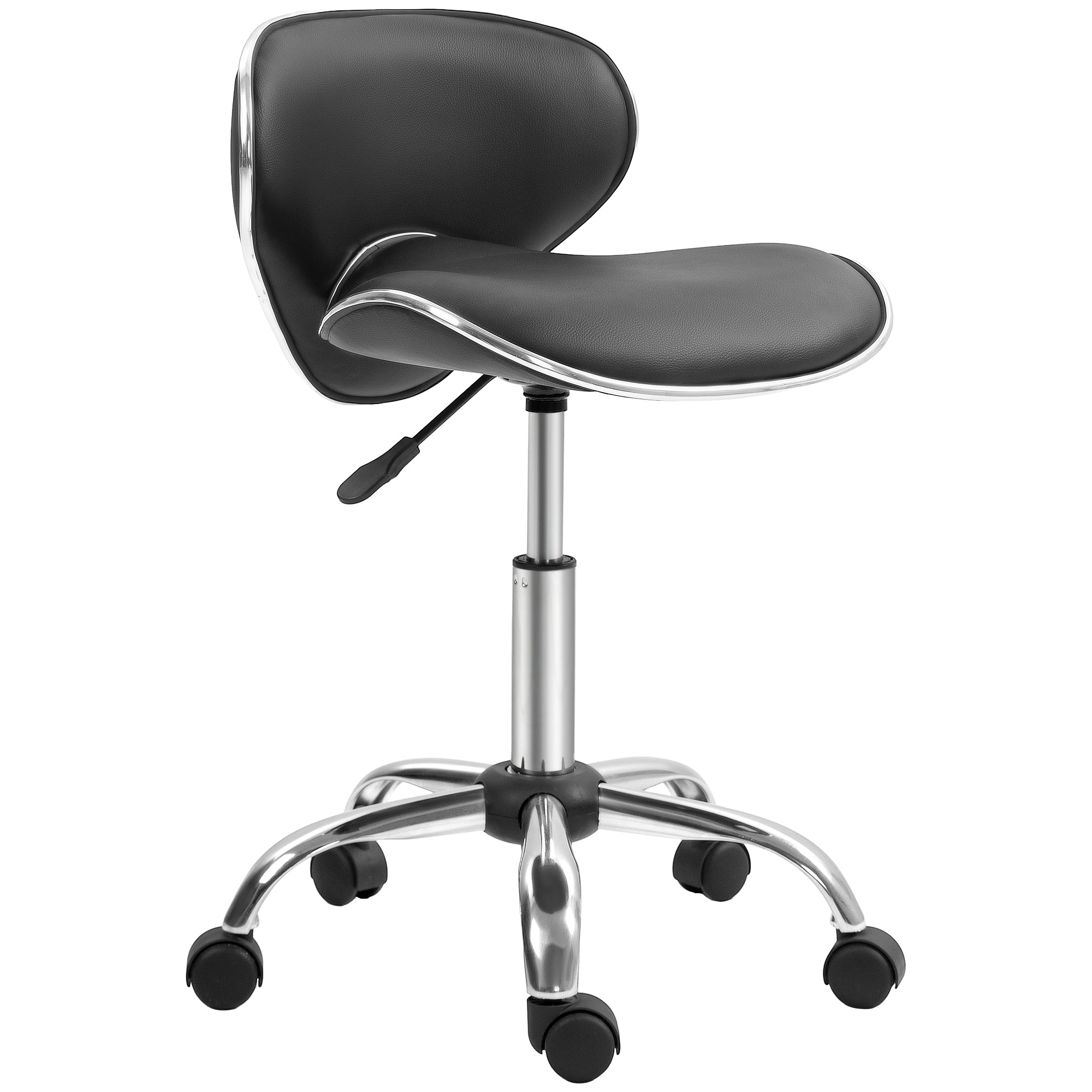 Rolling Swivel Beauty Salon Chair - Black HOMCOM