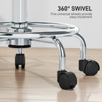 Faux Leather Padded Salon Stool - Grey HOMCOM