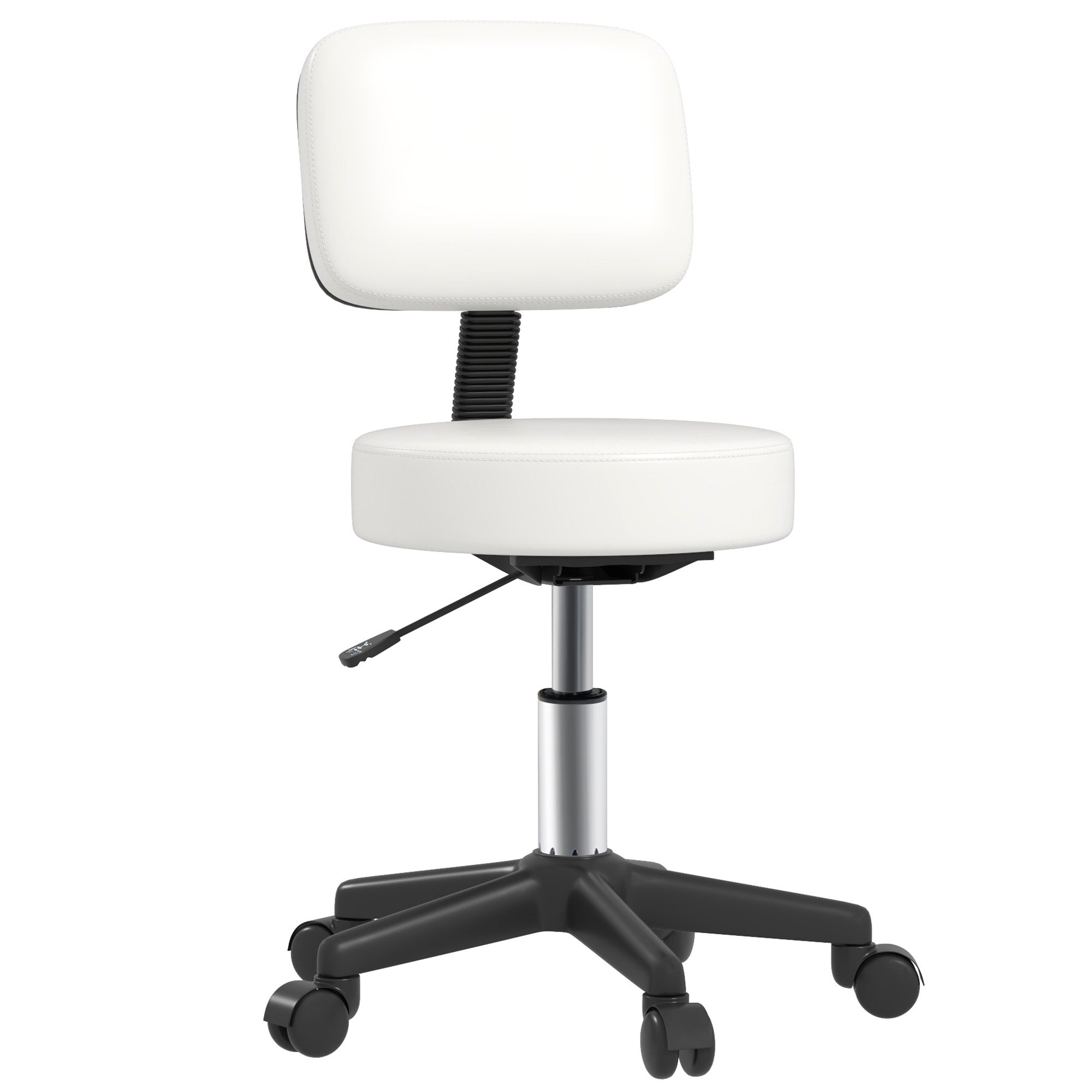 Beautician's Swivel Salon Chair - White HOMCOM