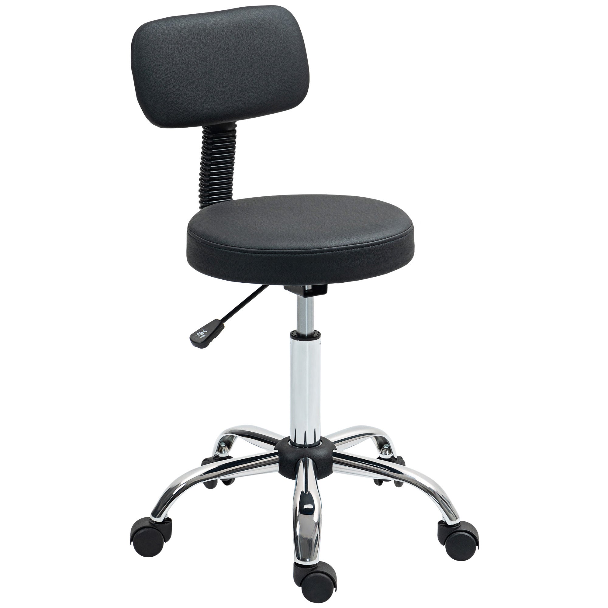 Swivel Seat Salon Stool - Black HOMCOM