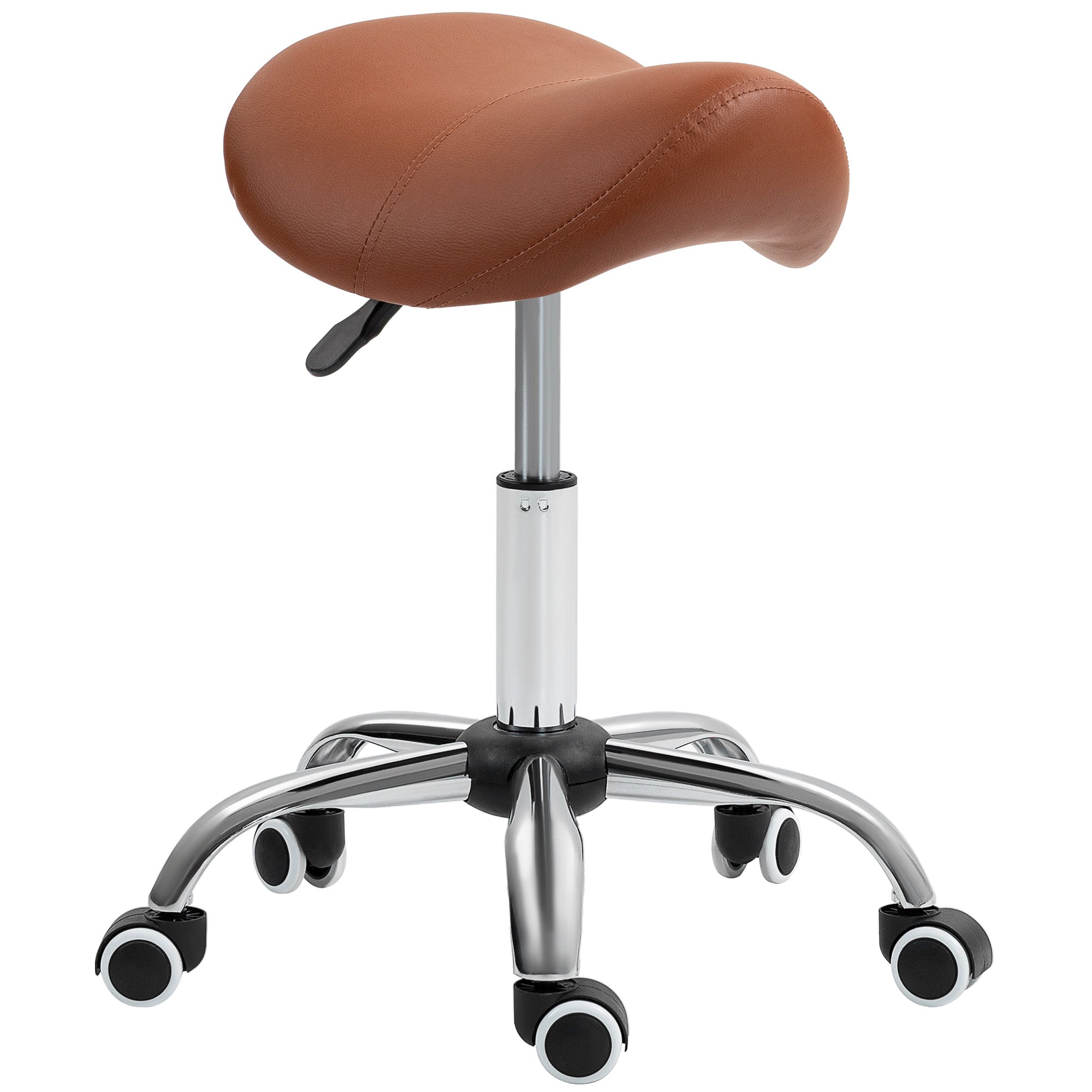 Saddle Stool - Brown / Tab HOMCOM