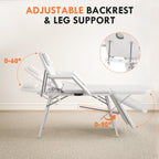 Portable Massage Table or Beauty Chair - White HOMCOM