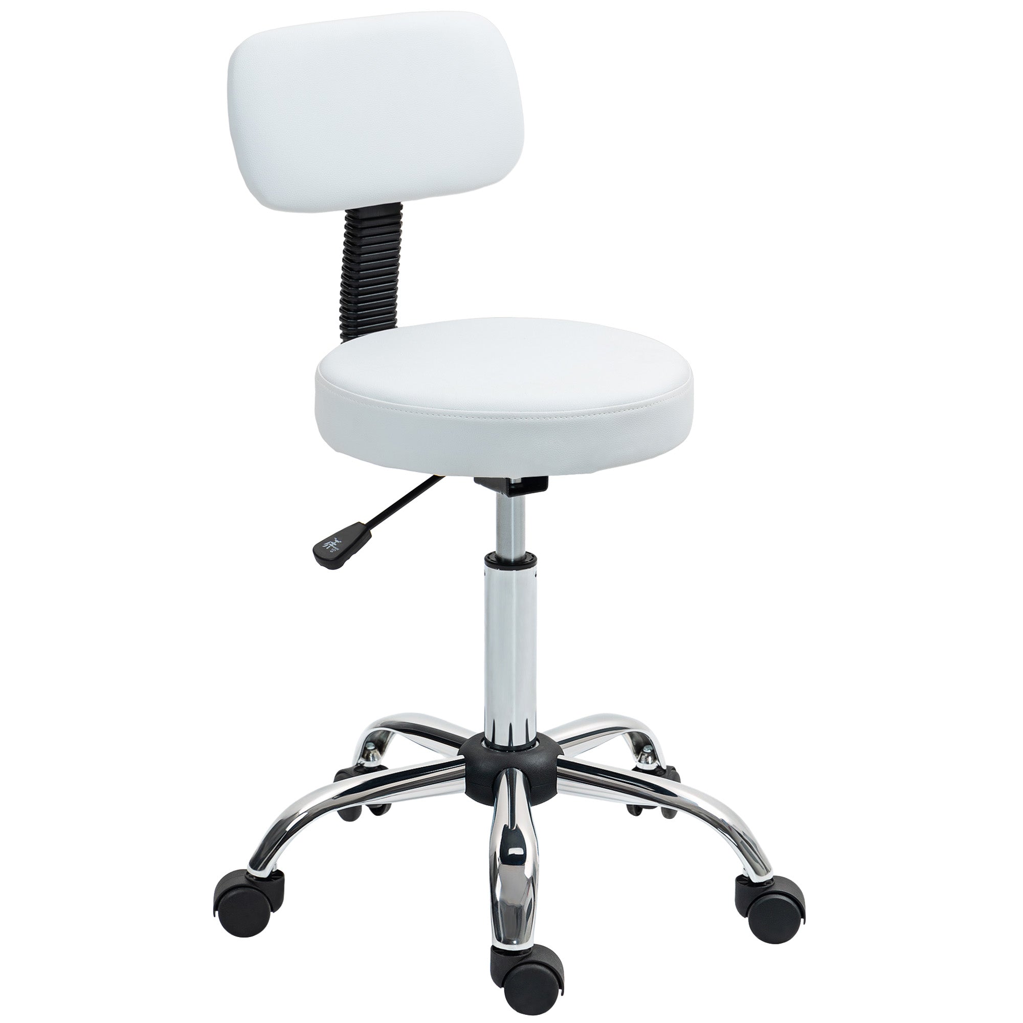 360° Swivel Seat Salon Stool - White HOMCOM