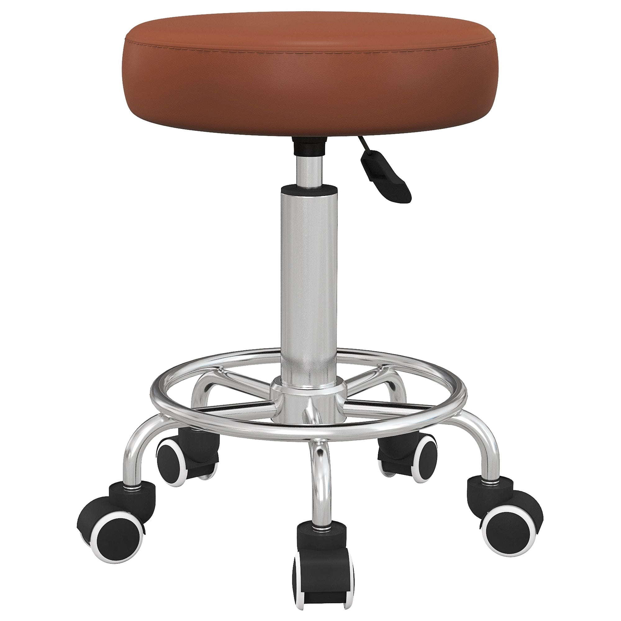 Rolling Stool for Salon, Massage, Spa - Brown / Tan Vinsetto