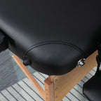 Folding Portable Massage Table / Bed with Wooden Frame - Black HOMCOM