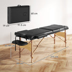 Portable Folding Massage Table - Black HOMCOM