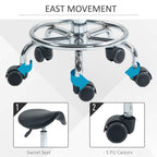 Salon Saddle Stool - Black HOMCOM