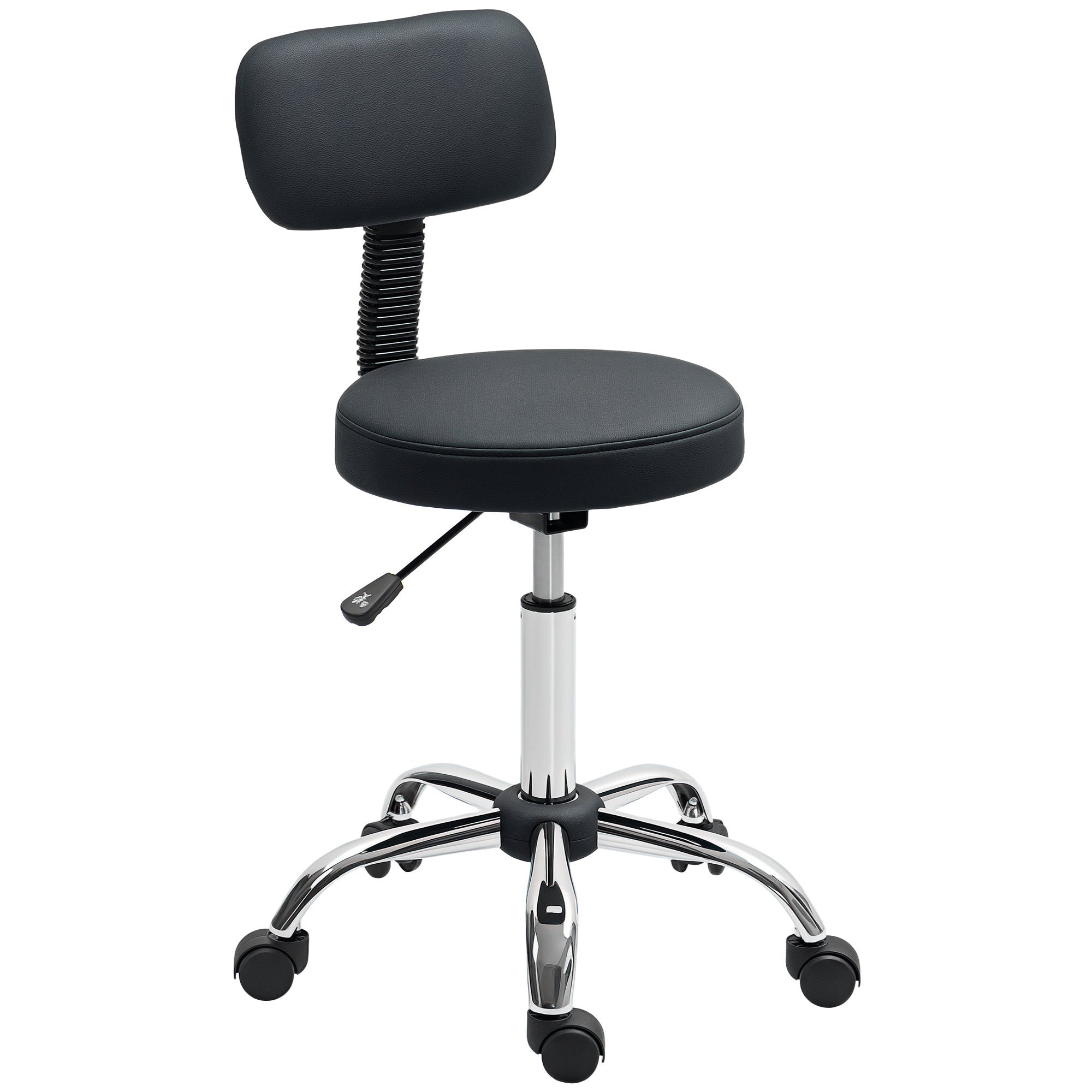 Swivel Seat Salon Stool - Black HOMCOM