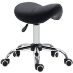 Cosmetic Saddle Stool with 360° Rotate  - Black HOMCOM