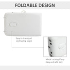 Portable Foldable Massage Table / Bed with Lifting Backrest and Carry Bag - 81 cm Width - White HOMCOM