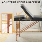 Portable Folding Massage Table - Black HOMCOM