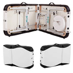 Portable Aluminium Massage Table with Lifting Backrest and Carrying Bag - White Titbit