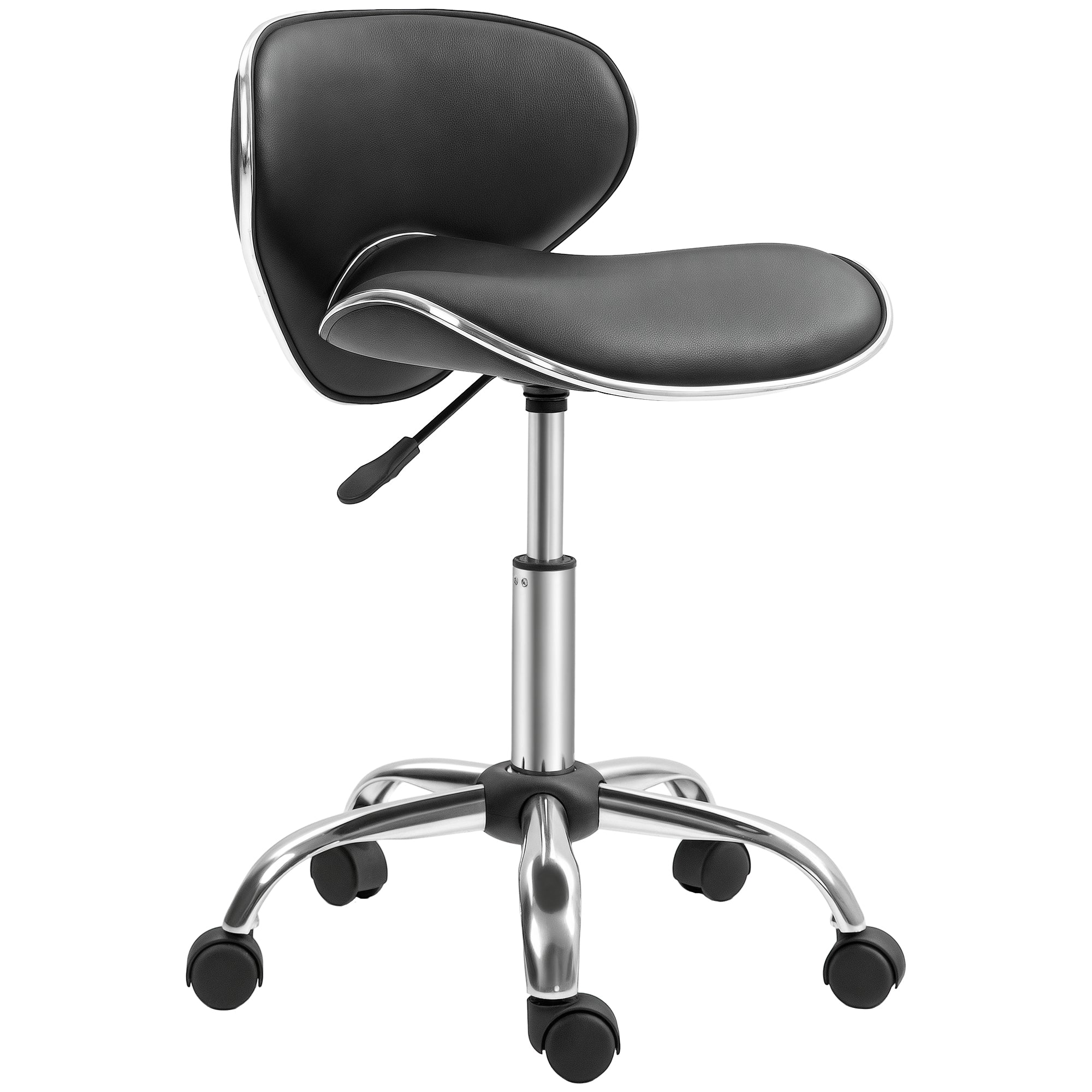 Rolling Swivel Beauty Salon Chair - Black HOMCOM