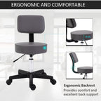 Beautician's Swivel Salon Chair - Grey HOMCOM