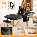 Portable Folding Massage Table - Black HOMCOM