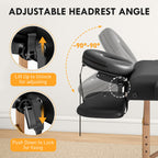 Portable Folding Massage Table - Black HOMCOM