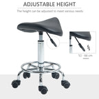 Salon Saddle Stool - Black HOMCOM