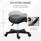 Saddle Stool - Black HOMCOM