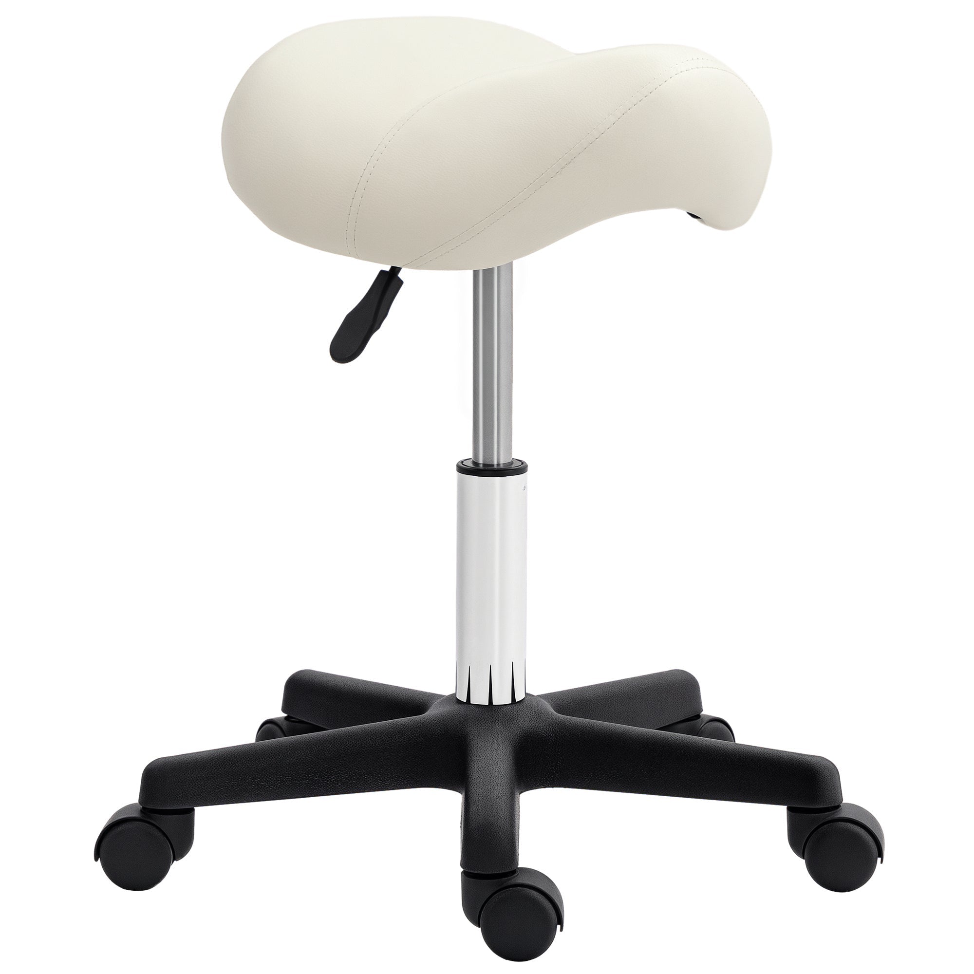 Saddle Stool - White HOMCOM