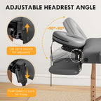 Portable Folding Massage Table - Grey HOMCOM