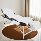 Portable Aluminium Massage Table with Lifting Backrest and Carrying Bag - White Titbit