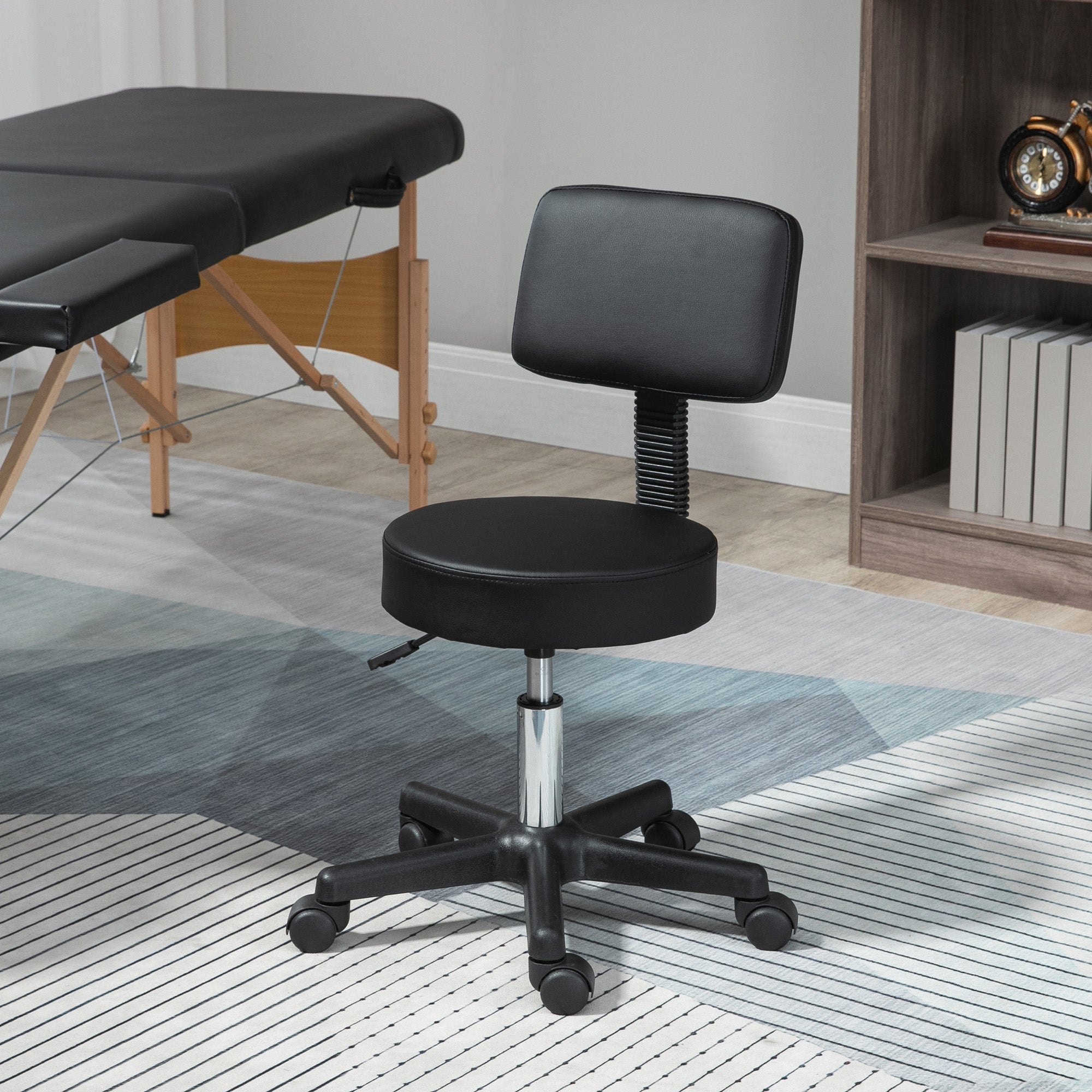 Swivel Salon Chair - Black HOMCOM