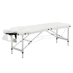 Portable Foldable Massage Table / Bed with Lifting Backrest and Carry Bag - 81 cm Width - White HOMCOM