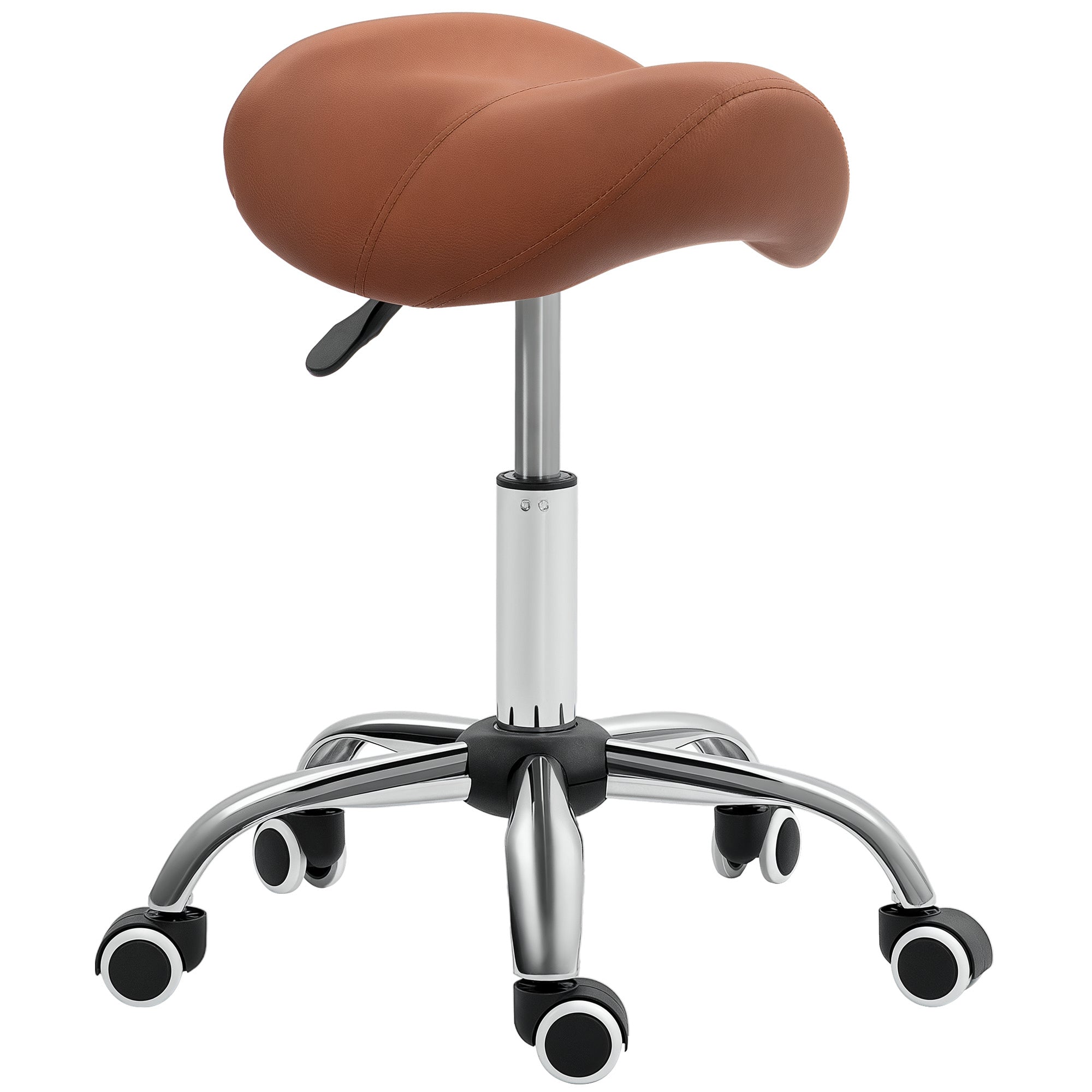 Saddle Stool - Brown / Tab HOMCOM