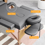 Portable Folding Massage Table - Grey HOMCOM