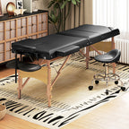 Portable Folding Massage Table - Black HOMCOM