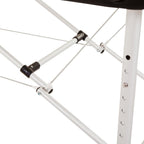 Portable Aluminium Massage Table with Lifting Backrest and Carrying Bag - White Titbit