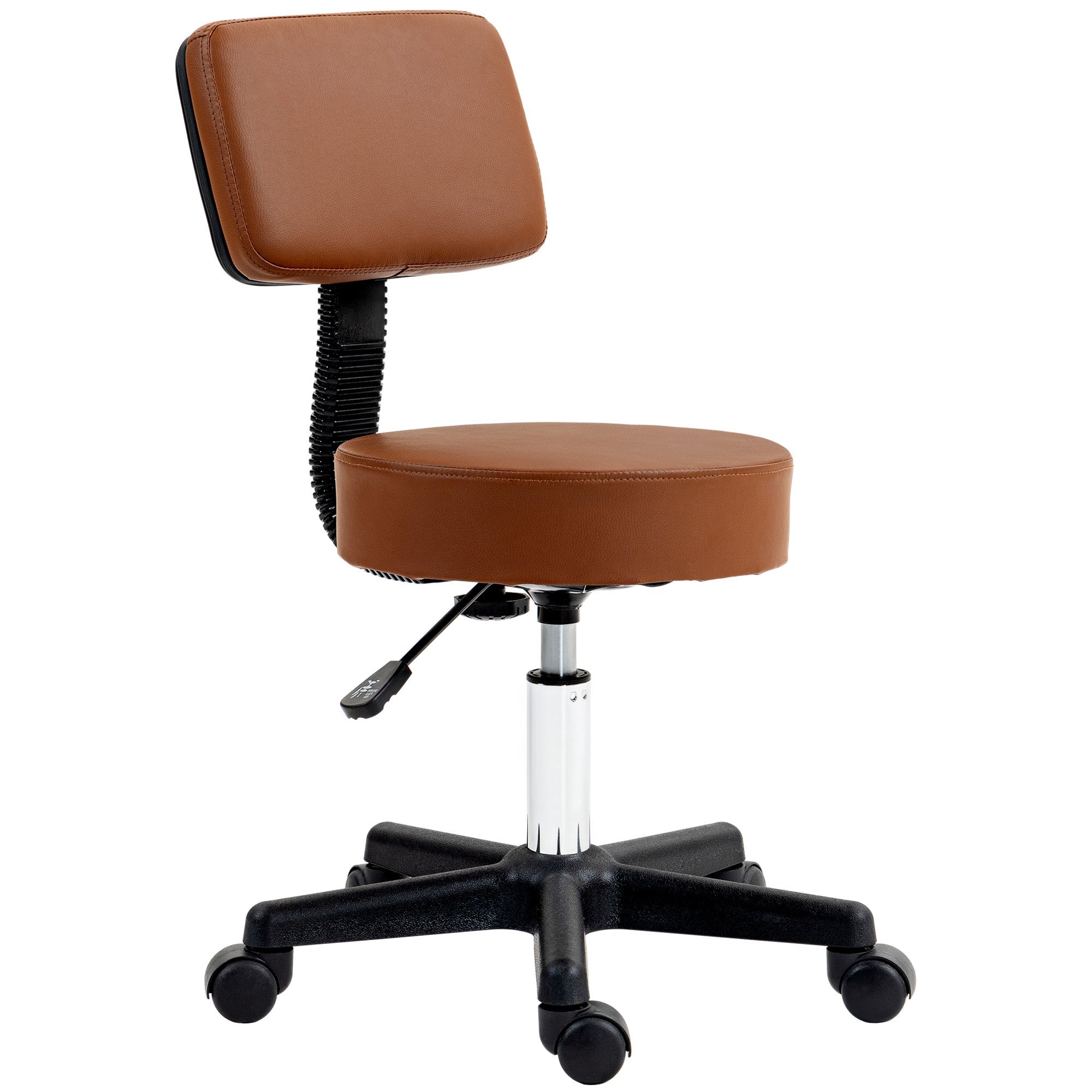 Beautician's Swivel Salon Chair - Brown / Tan HOMCOM