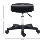 Hydraulic Swivel Salon Spa Stool with 3 Changeable Seat Covers - Black / Red / Mesh HOMCOM