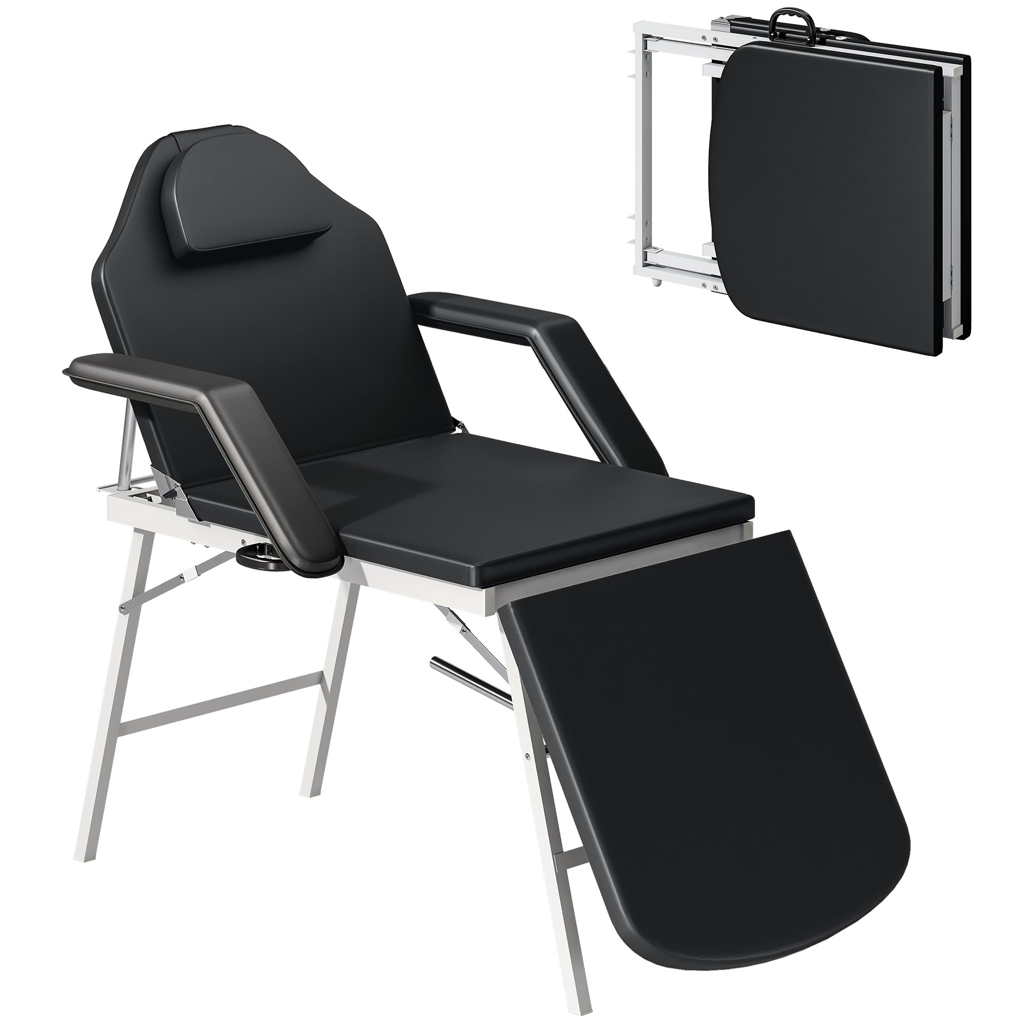 Portable Massage Table or Beauty Chair - Black HOMCOM