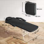 Portable Massage Table or Beauty Chair - Black HOMCOM