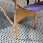 Folding Portable Massage Table / Bed with Wooden Frame - Purple HOMCOM