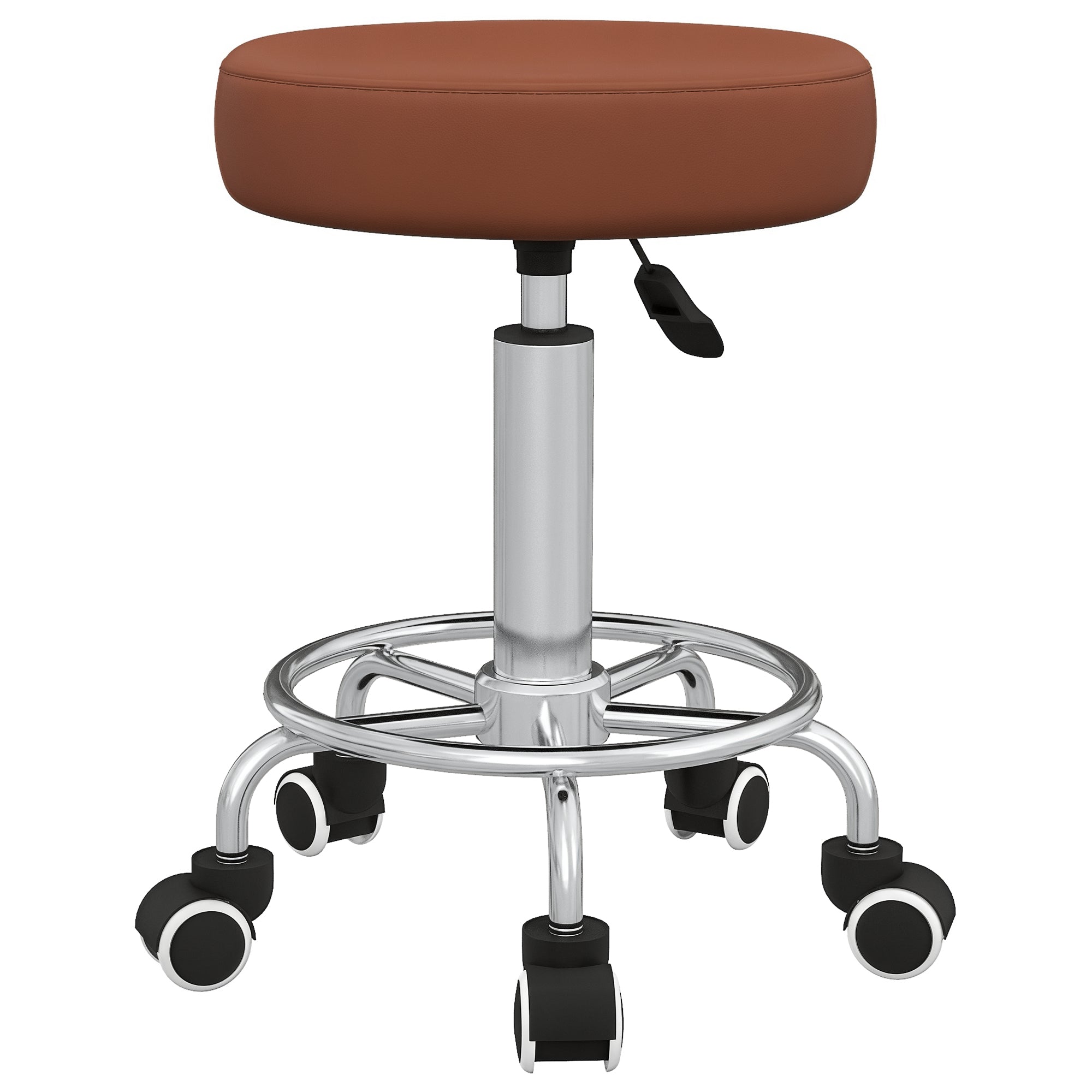Rolling Stool for Salon, Massage, Spa - Brown / Tan Vinsetto