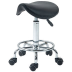 Salon Saddle Stool - Black HOMCOM