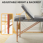 Portable Folding Massage Table - Grey HOMCOM