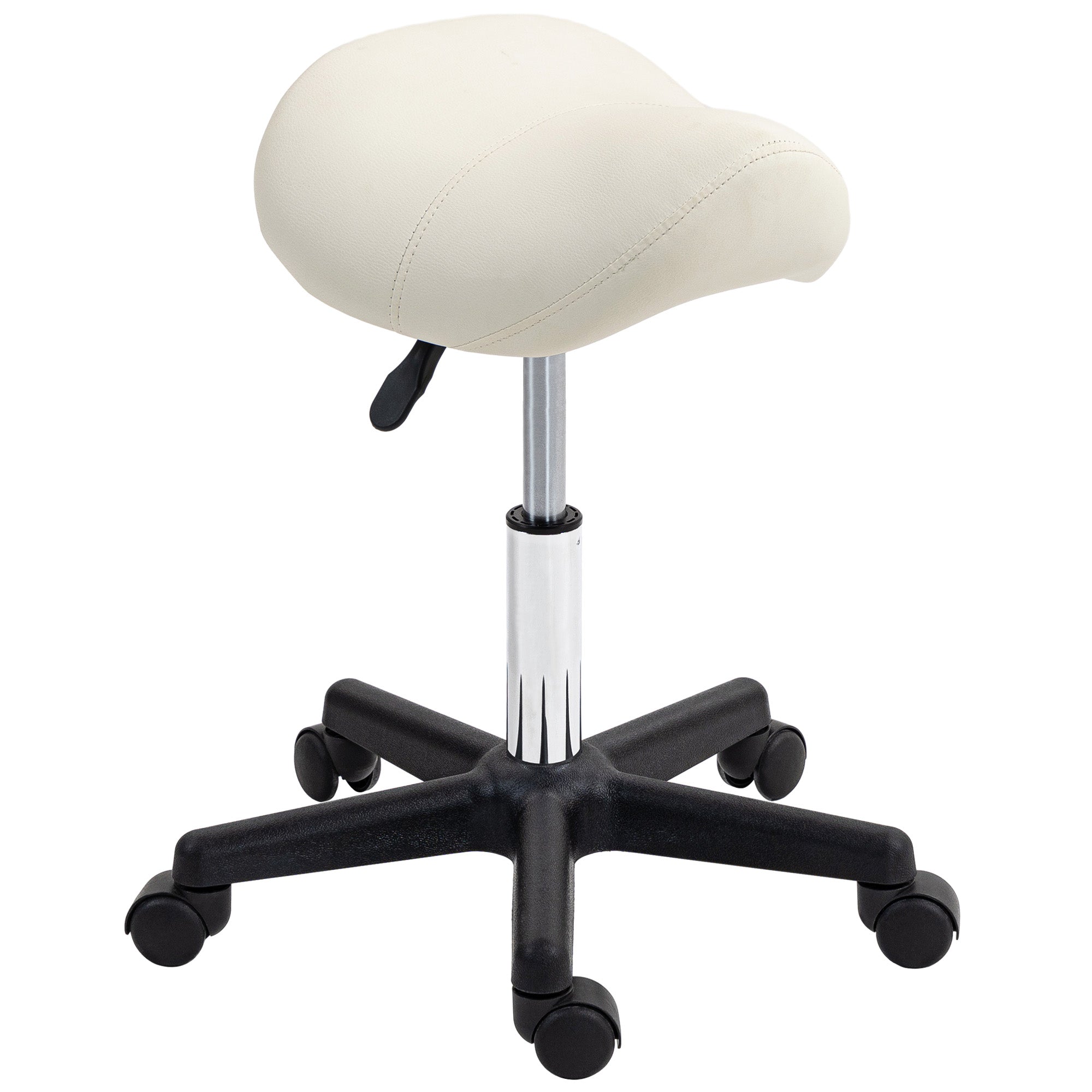 Saddle Stool - White HOMCOM