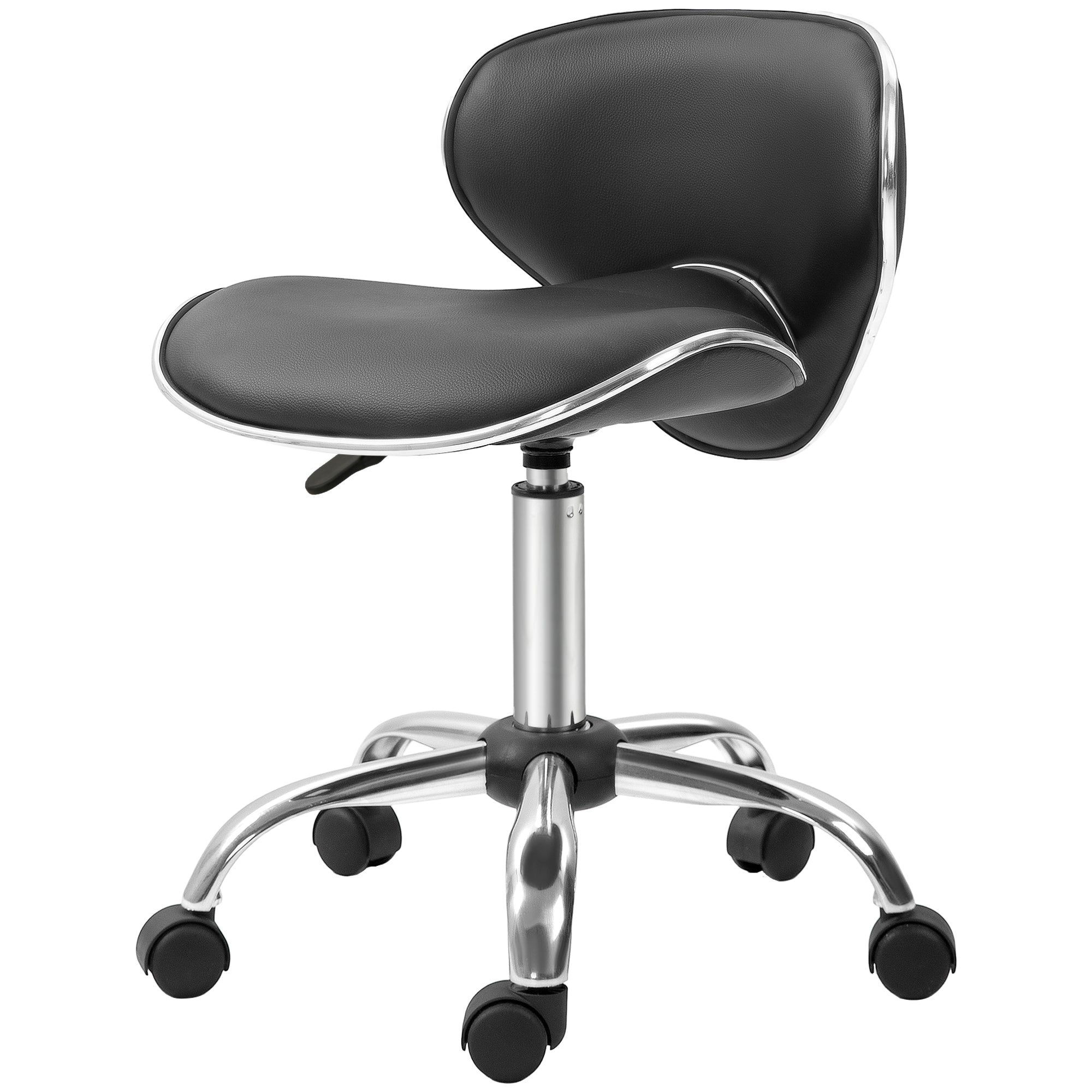 Rolling Swivel Beauty Salon Chair - Black HOMCOM