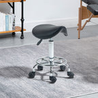Salon Saddle Stool - Black HOMCOM