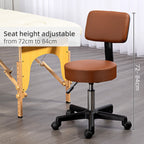 Beautician's Swivel Salon Chair - Brown / Tan HOMCOM