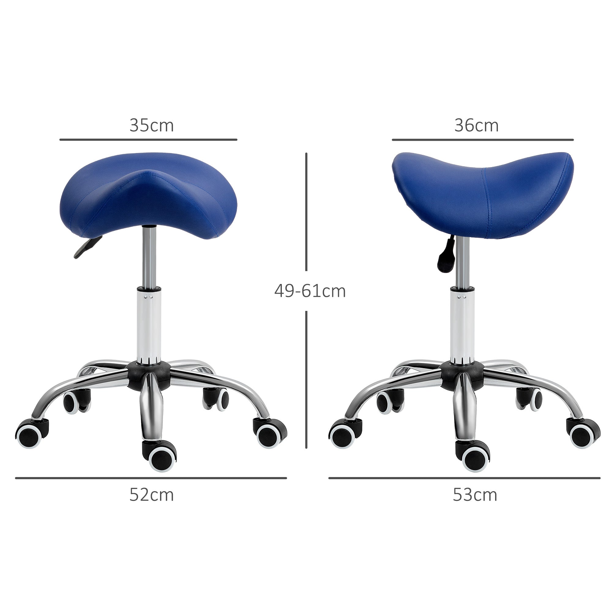 Saddle Stool - Blue HOMCOM